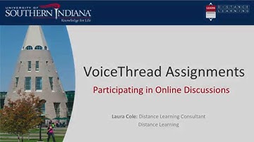 VoiceThread Assignments: Participating in discussion