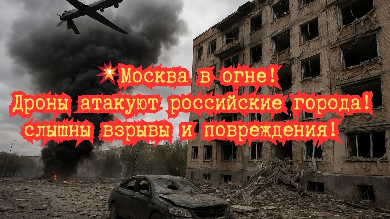 💥 Взрывы в городах РФ дроны поражают дома, аэропорты закрыты!