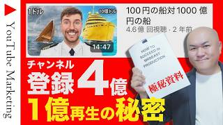 【極秘入手】登録者４億人！世界一位のYouTuberの動画制作マニュアル。バズ動画を連発するためのクリック率と平均視聴時間の改善テクニック【Mr.Beast】