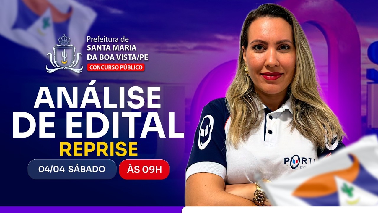 CONCURSO PREF. SANTA MARIA DA BOA VISTA/PE: PLANEJAMENTO DE ESTUDOS + LANÇAMENTO DO CURSO - reprise