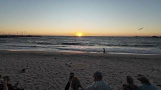 Southern Hemisphere Sunset over the Sea, Fremantle, Western Australia - 4K