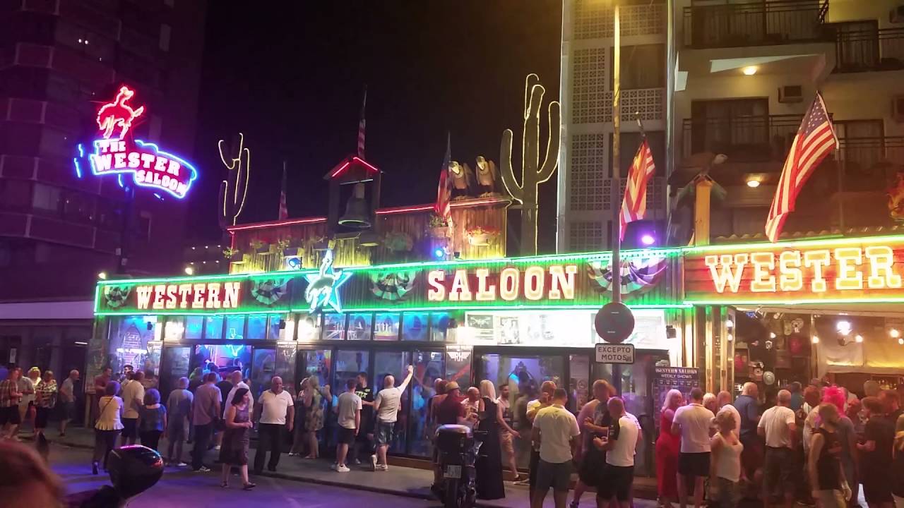 The Western Saloon in Benidorm on Friday Night June 2016