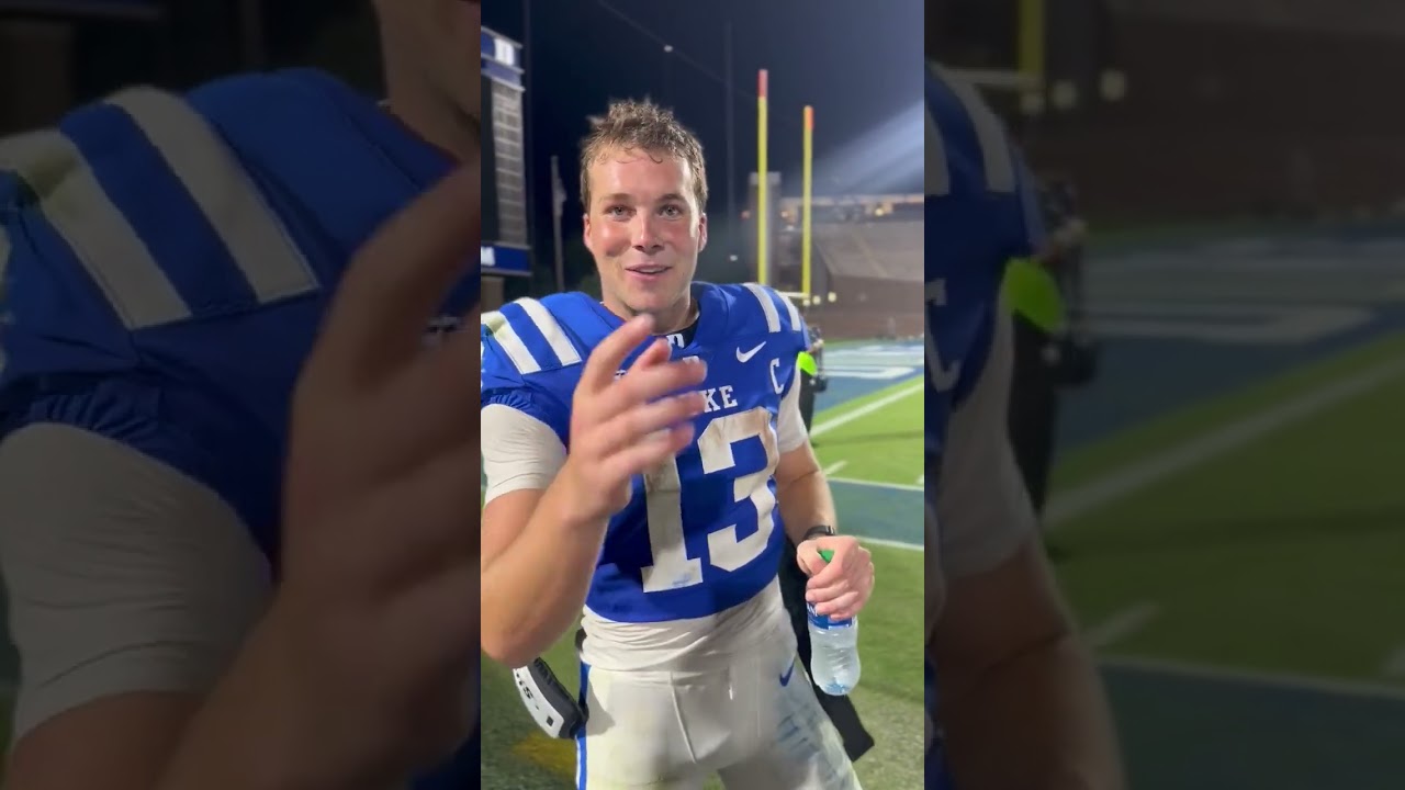 Duke QB Riley Leonard asked his professor for an extension after upsetting Clemson (via @theACCDN/X)