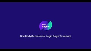 BodyCommerce Login/Register Page Template