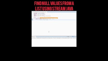 Find NULL values from a List using Java Stream #java8