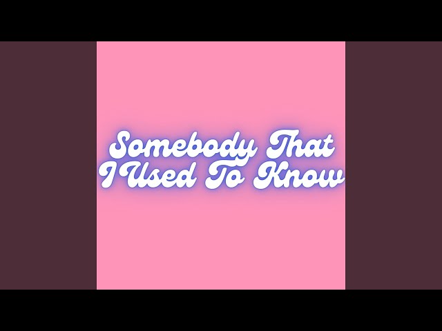 Somebody That I Used To Know (Remix) class=