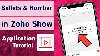 How to Insert Bullets & Number in Zoho Show App screenshot 5