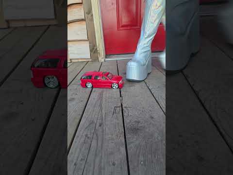 Model car walk by crush in ellie boots #asmrcrunch #asmrsounds #crushingasmr #modelcarcrush