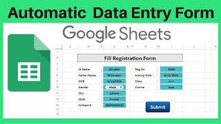 Automatic Data Entry Form in Google Sheet | Google Sheets | Elesson Info