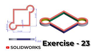 SolidWorks Part Modeling Exercise 23 | 3D CAD Practice for Beginners
