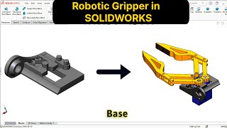 Robotic Gripper Part Design in SOLIDWORKS | Robotic Arm Solidworks 