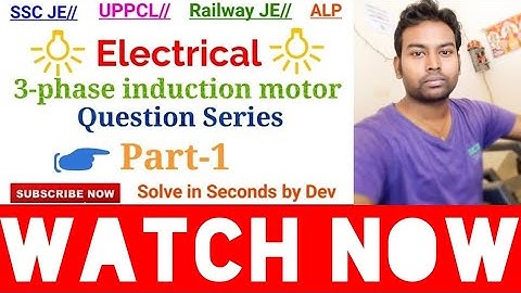 Electrical// 3-phase induction motor// Question Series// Part-1