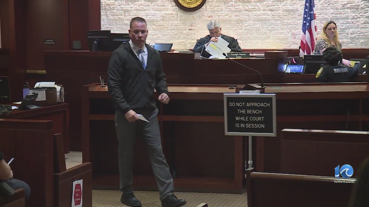 Norfolk officer charged with sex crime appears in court - YouTube
