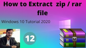 How to Extract Zip file | Rar file Windows 10 Tutorial 2020 lecture 12 King of CS #zip file