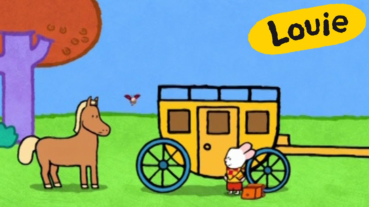 Louie, draw me a stagecoach | Learn to draw cartoon for kids