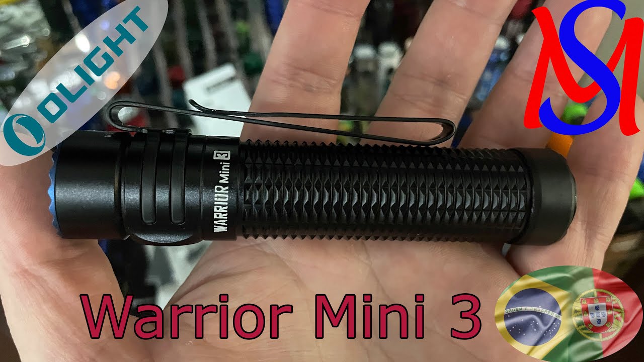Olight Warrior Mini 3 Preta - Lanterna EDC tática de 1750 lúmens