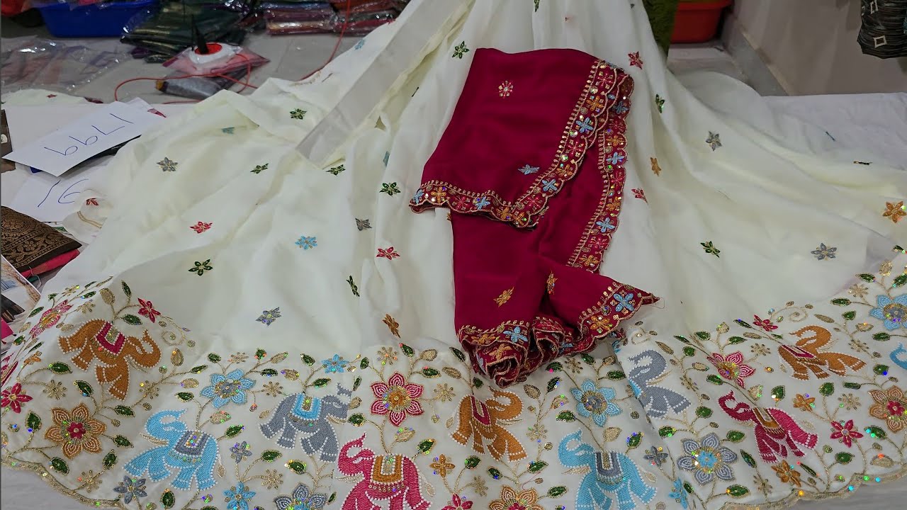 💥2 shades lehangas ,georgette lehangas,offer sarees 9642963150 ||