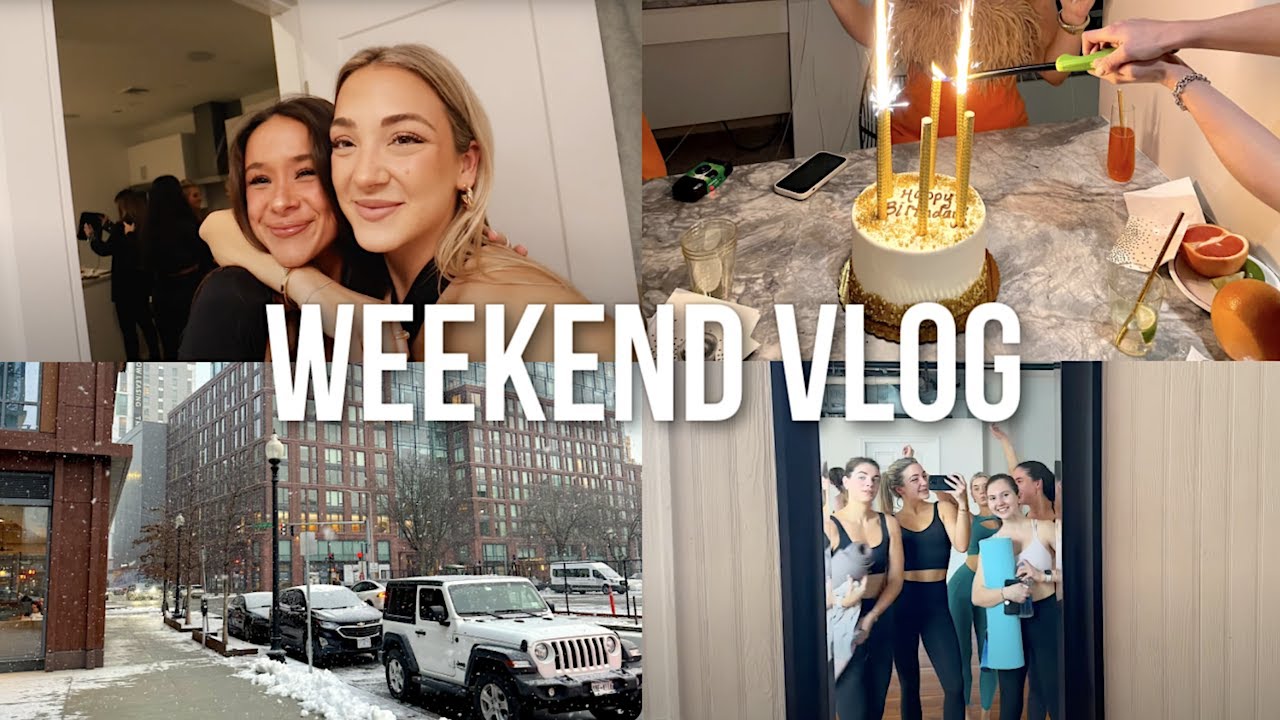 BOSTON VLOG: weekend of fun!! hot yoga, Mandy, bday celebrations, etc.