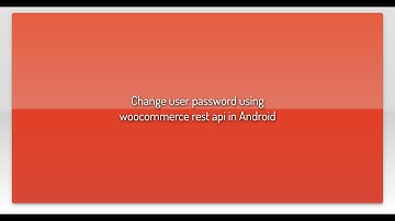 Change user password using woocommerce rest api in Android