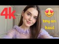 4K Transparent Dress Try On Haul Seasonal Try Haul See Through Lingerie Fishnet Outfit Try On Haul 