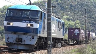 【4K】JR山陽本線 EF210-130号機牽引 5055レ貨物列車