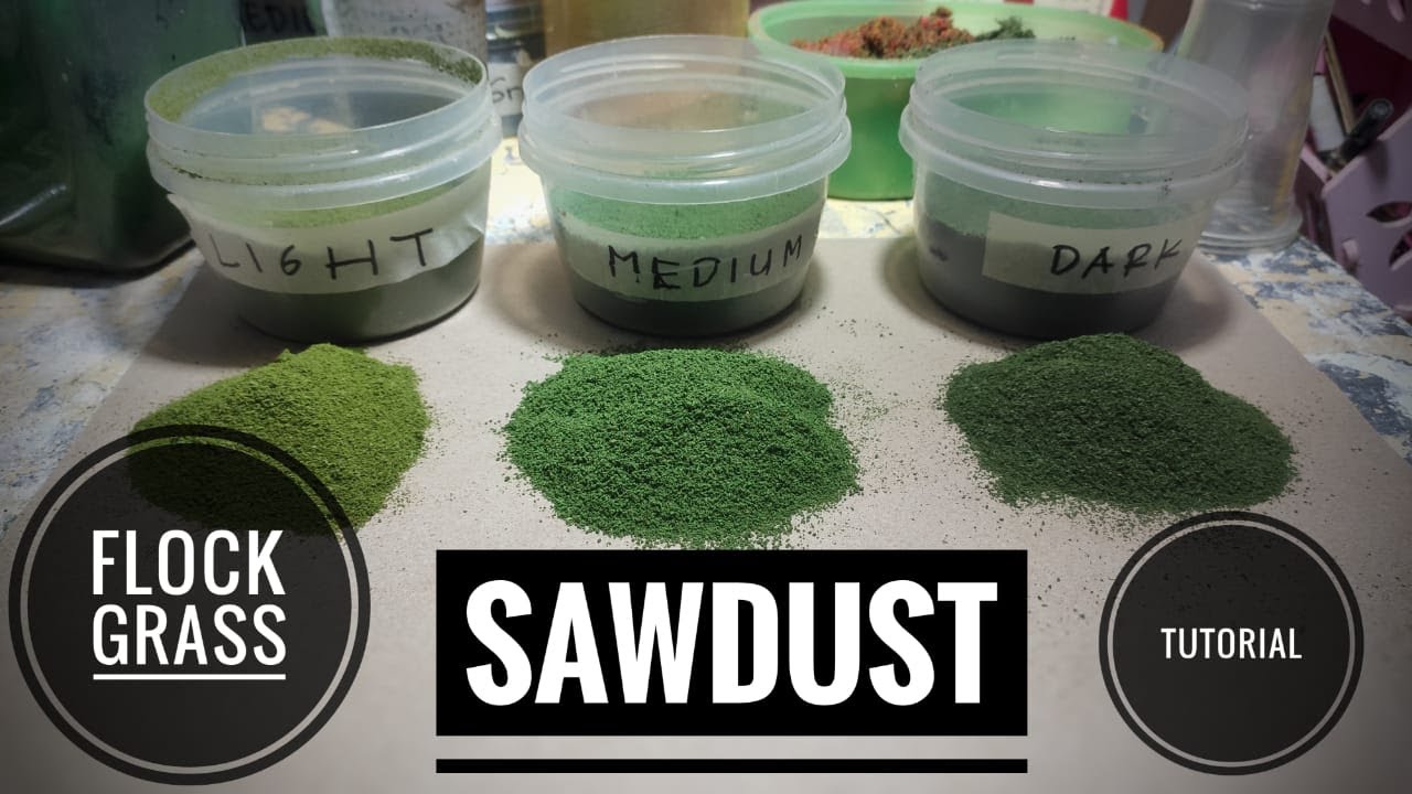 Make Cheap Flock Grass Waterproof from Sawdust
