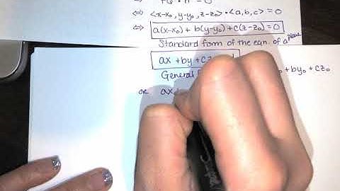 19. Lines, Planes, and Distance - Part 2 - Planes, Standard Form, General Form, Their Graphs