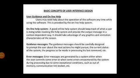 User Interface Design - Basic Concepts, Types of User Interface