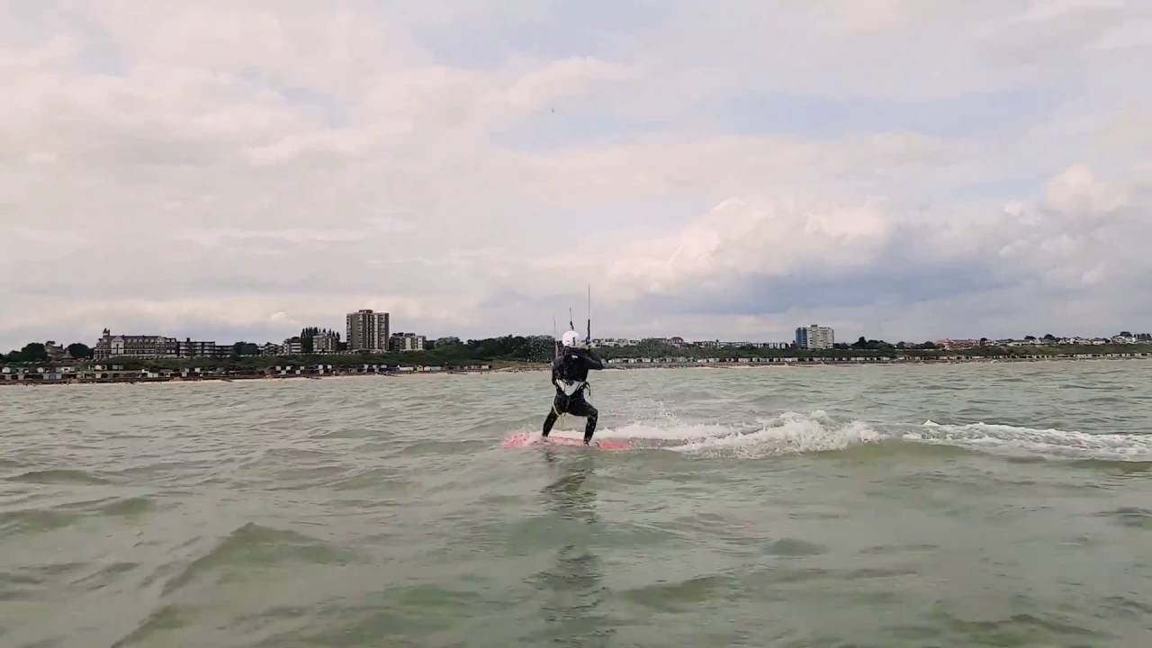 Tim during kitesurfing lessons in Essex with PUSH Kiting kitesurf