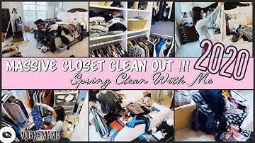 EXTREME CLOSET DECLUTTER | KONMARI METHOD ORGANIZATION AND DECLUTTER TIME LAPSE | SPEED CLEAN