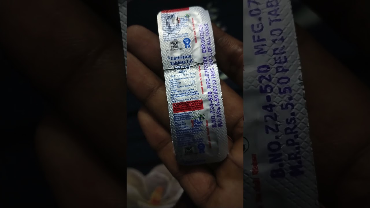 Cetirizine tablet 10mg // uses 