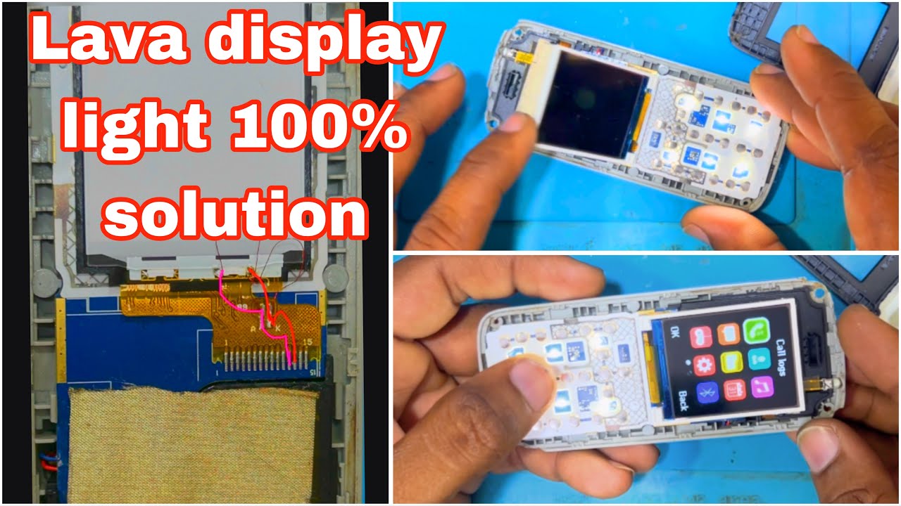 Lava a1 display lighting problem / lava display light solution / lava display light jumper