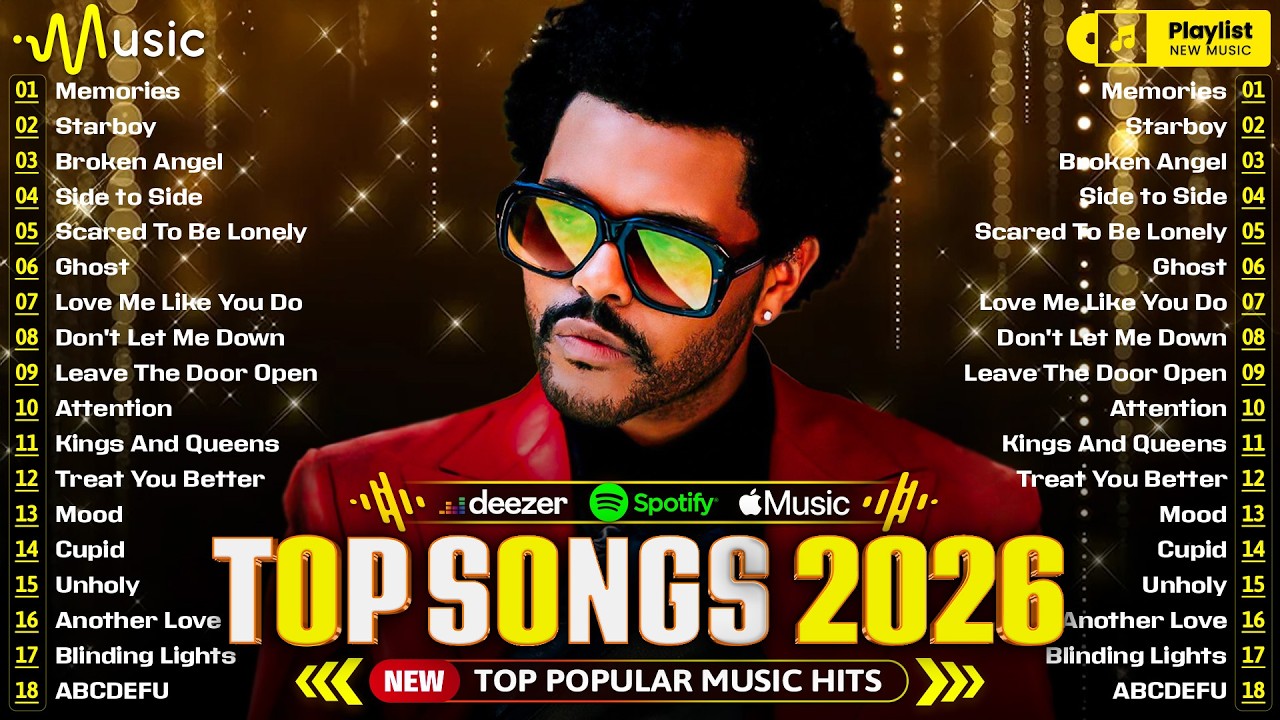 Billboard 💎 Pop Songs 2026 🔥 The Weeknd, Ed Sheeran, Bruno Mars, Charlie Puth, Maroon 5, Ava Max