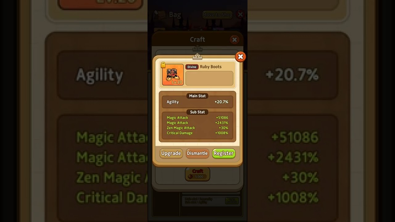 Idle Ninja Online crafting ultimate equipment