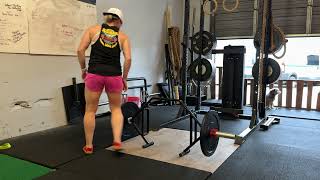 Open Trap Bar Dead-Stop Split Squat (high/low handles)