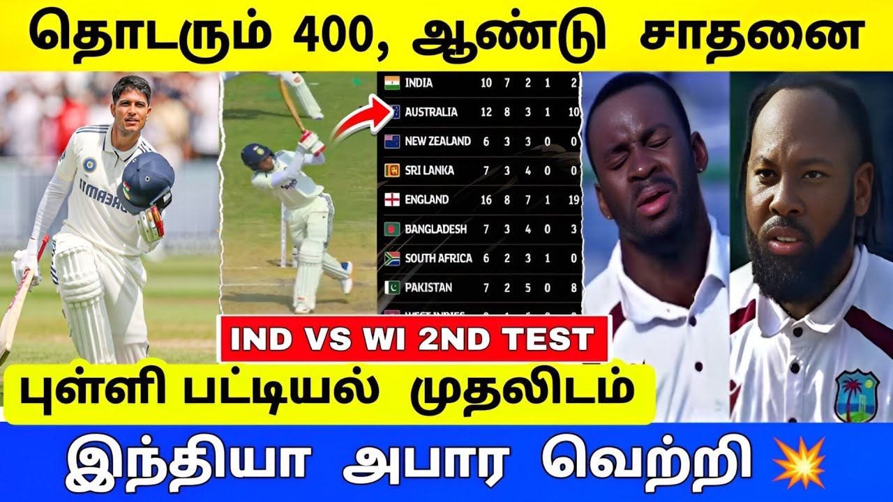 Ind vs WI 2nd Test Day 4 Highlights – India’s big win takes them to No.1 in World Test Championship!