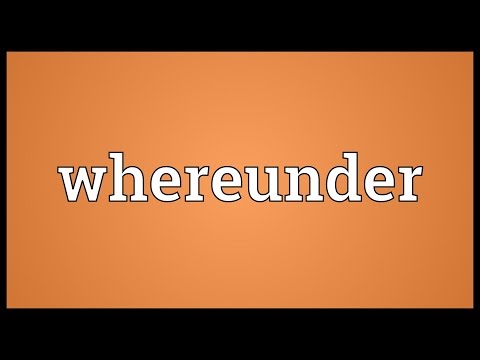 Header of whereunder