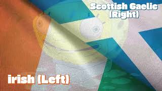 Spongebob Theme Song Comparison Irish Vs Scottish Gaelic, My Fandub Left To Right