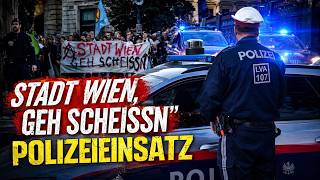 "STADT WIEN, GEH SCHEISSN" Demo |  Polizeieinsatz Wien 23.04.2026