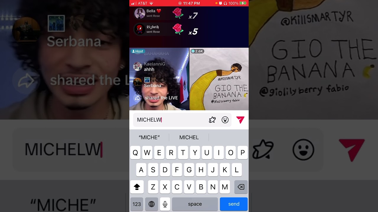 Gio on live with Michelle 💀