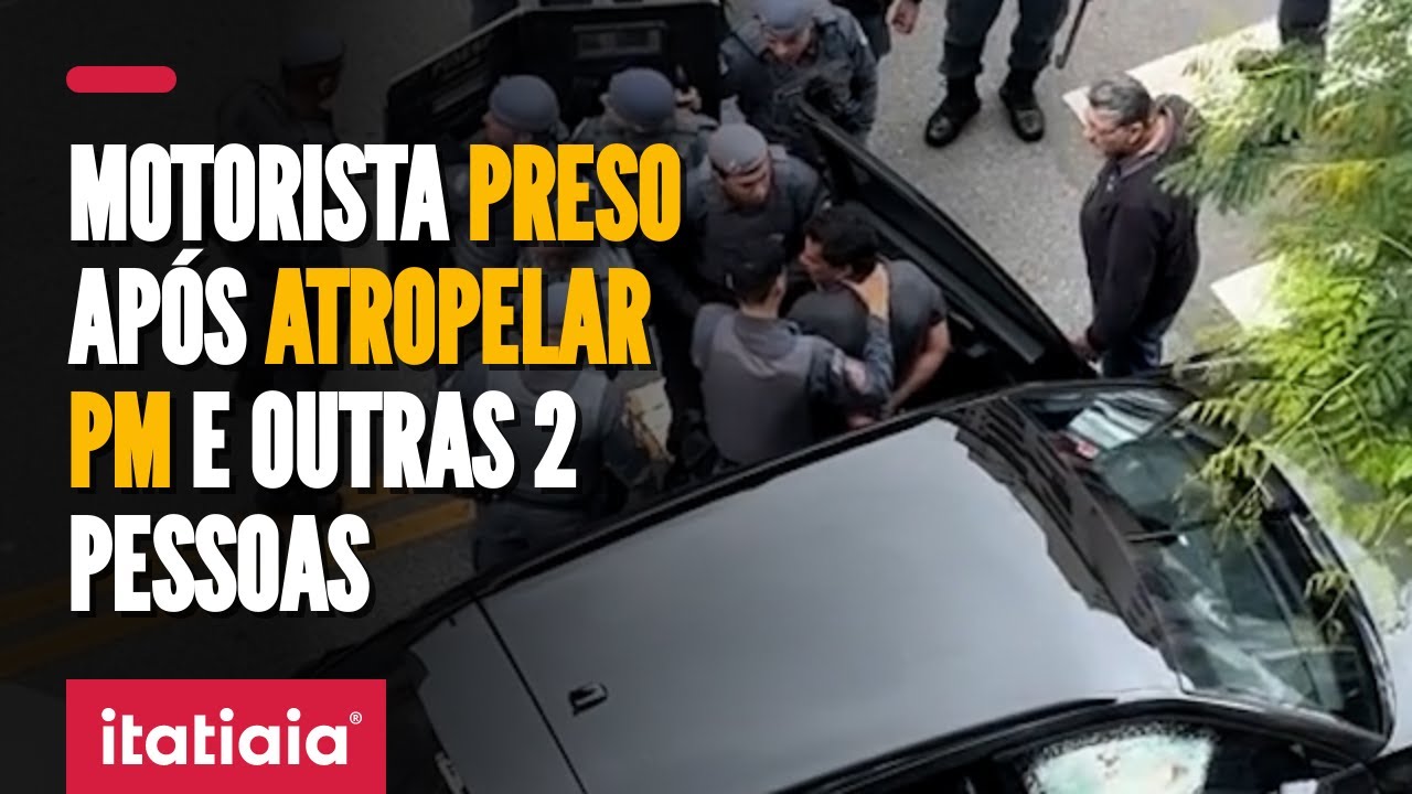 HOMEM ATROPELA POLICIAL EM RUA DE SÃO PAULO E ACABA PRESO