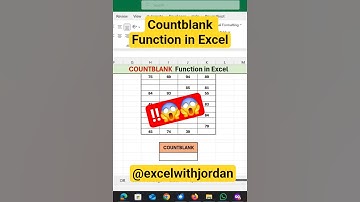Countblank Function‼️ #excelhacks #excel #365 #shortvideo #shorts #short #excelshorts #exceltips
