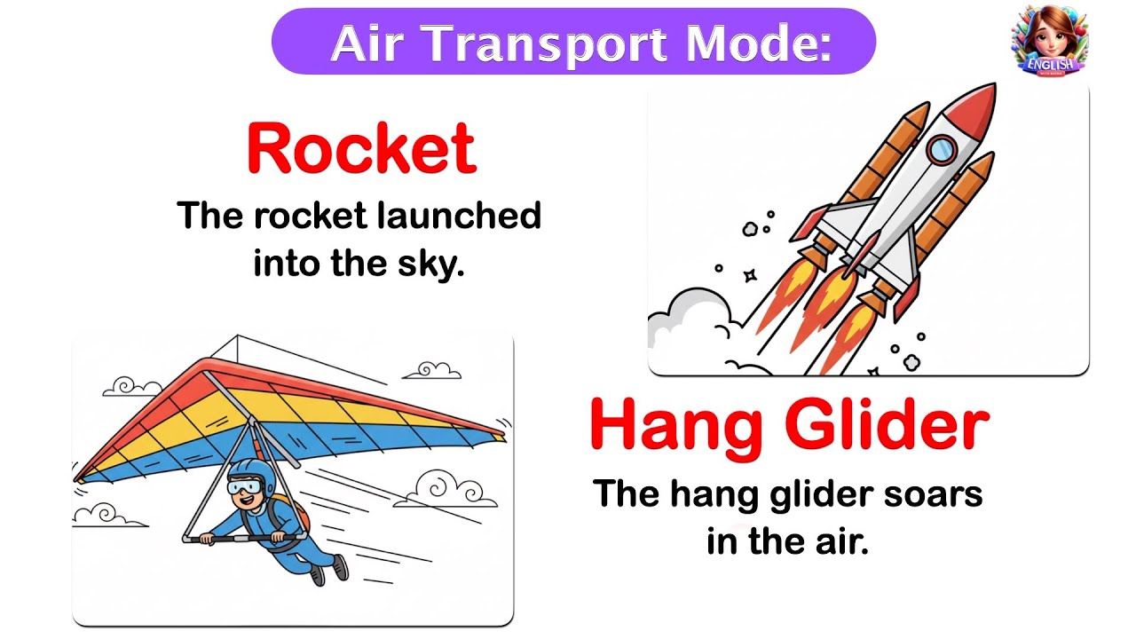 ✈️ Выучите названия воздушного транспорта для всех | 10 типов воздушных судов | Забавное обучающе...