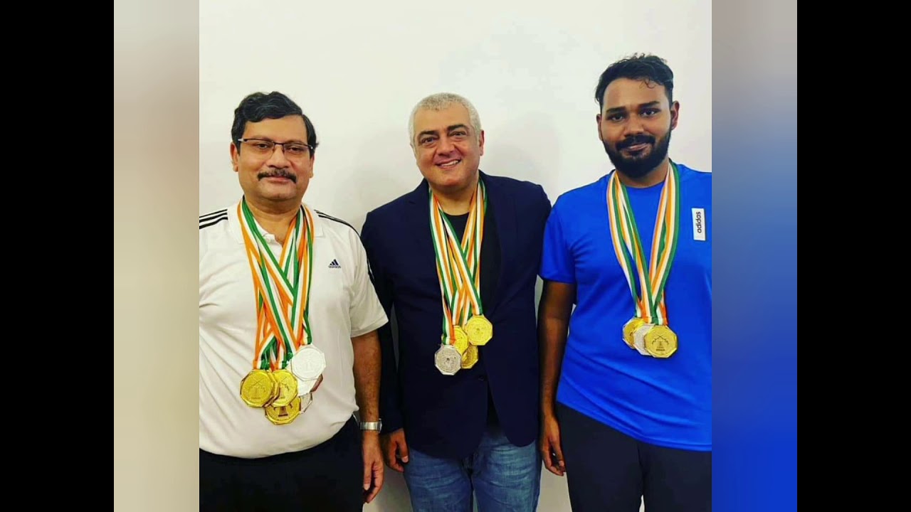 Thala Ajith  Receiving A Medal🥇🏆 46th Tamil Nadu  State Shooting Championship.👍👍