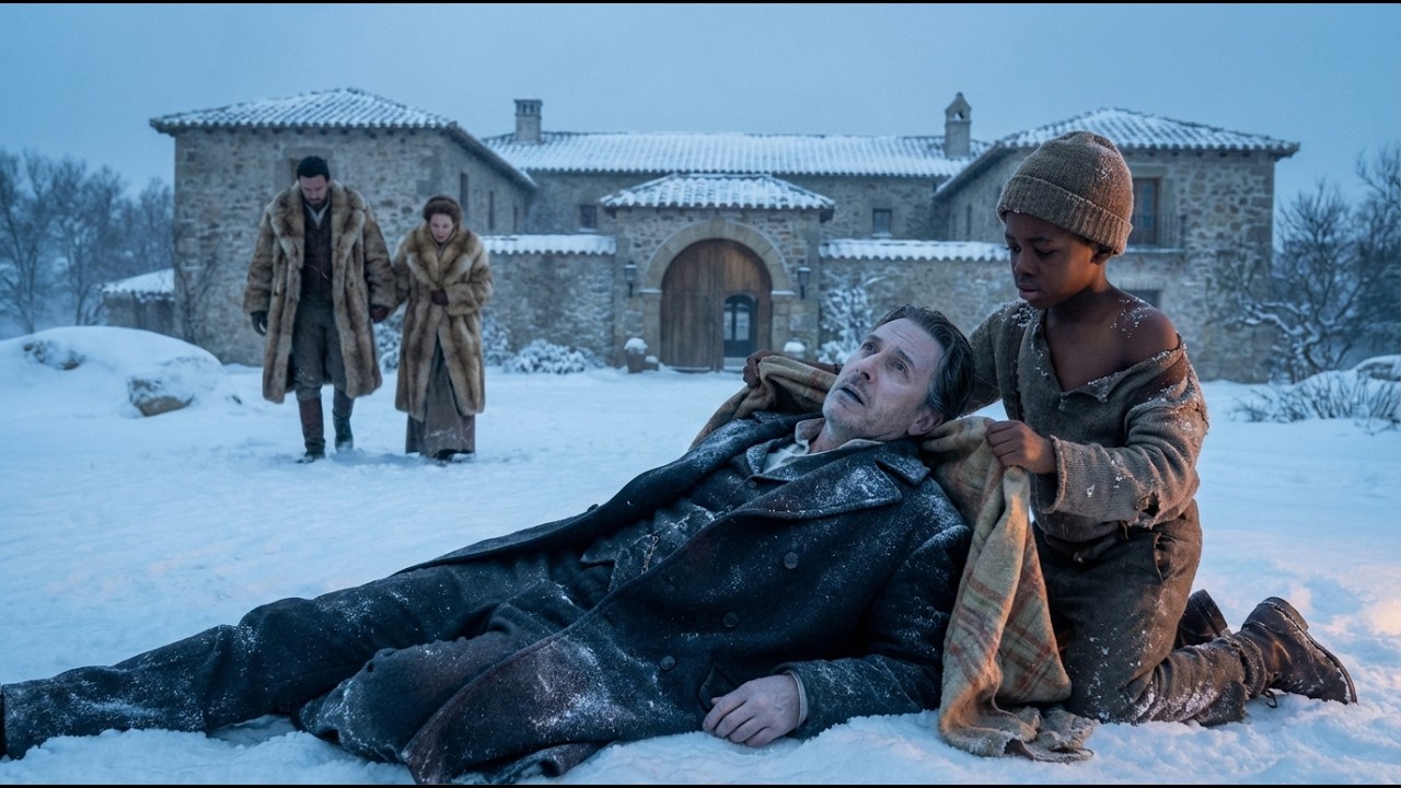 Hacendado se congelaba en la nieve y sus hijos lo ignoraron; el niño esclavo le dio su única manta