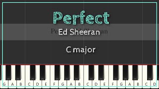 Perfect | Ed Sheeran | Easy Piano C Major
