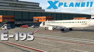 X Plane 11 - SSG E-195 - Short regional flight from Hamburg to Köln