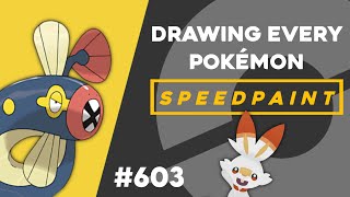 Drawing Every Single Pokémon - #603 Eelektrik | Speedpaint