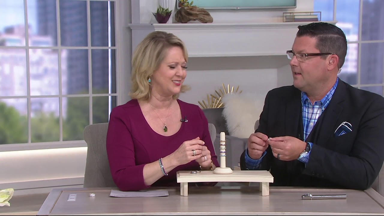 Spinner Rings Qvc Gemstone Sterling Silver Spinner Ring 1.20 cttw on QVC - YouTube