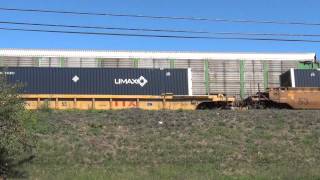 CSX Intermodal Train Passes CSX Autocar Train